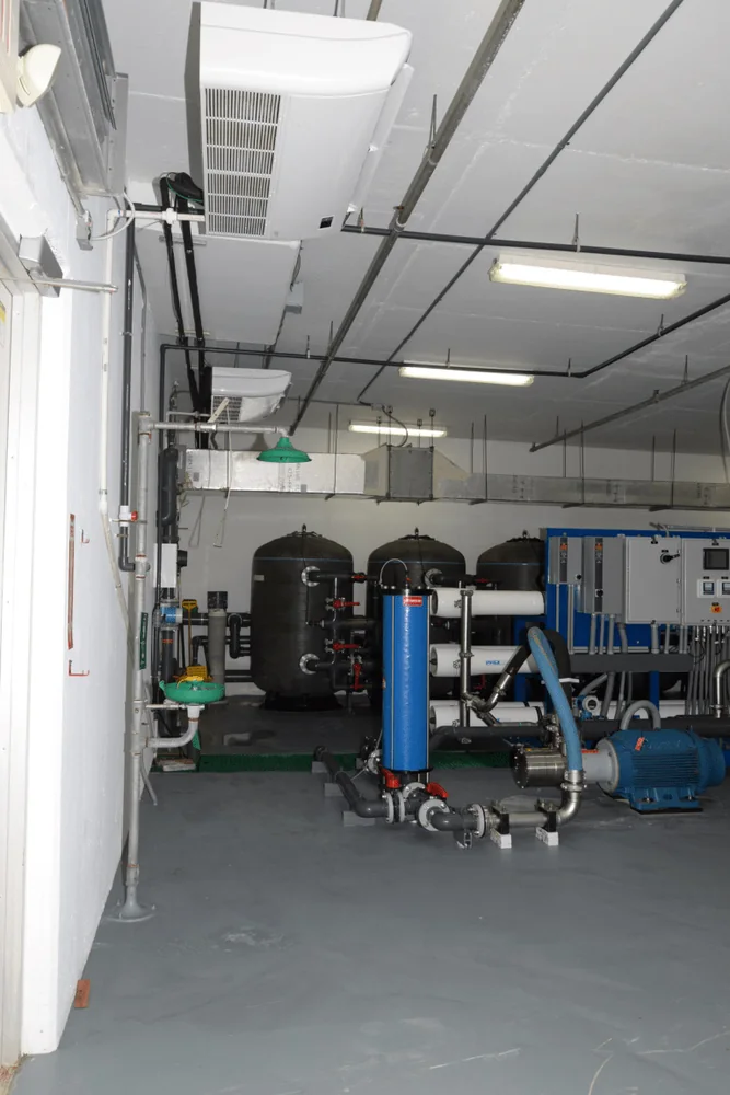 Sitio de aplicación típico para agua de proceso industrial